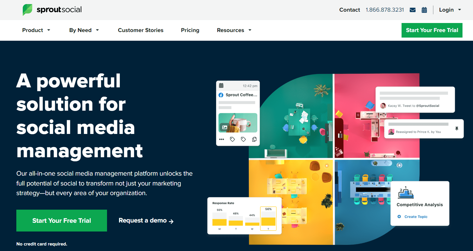 social media management tool sprout social homepage