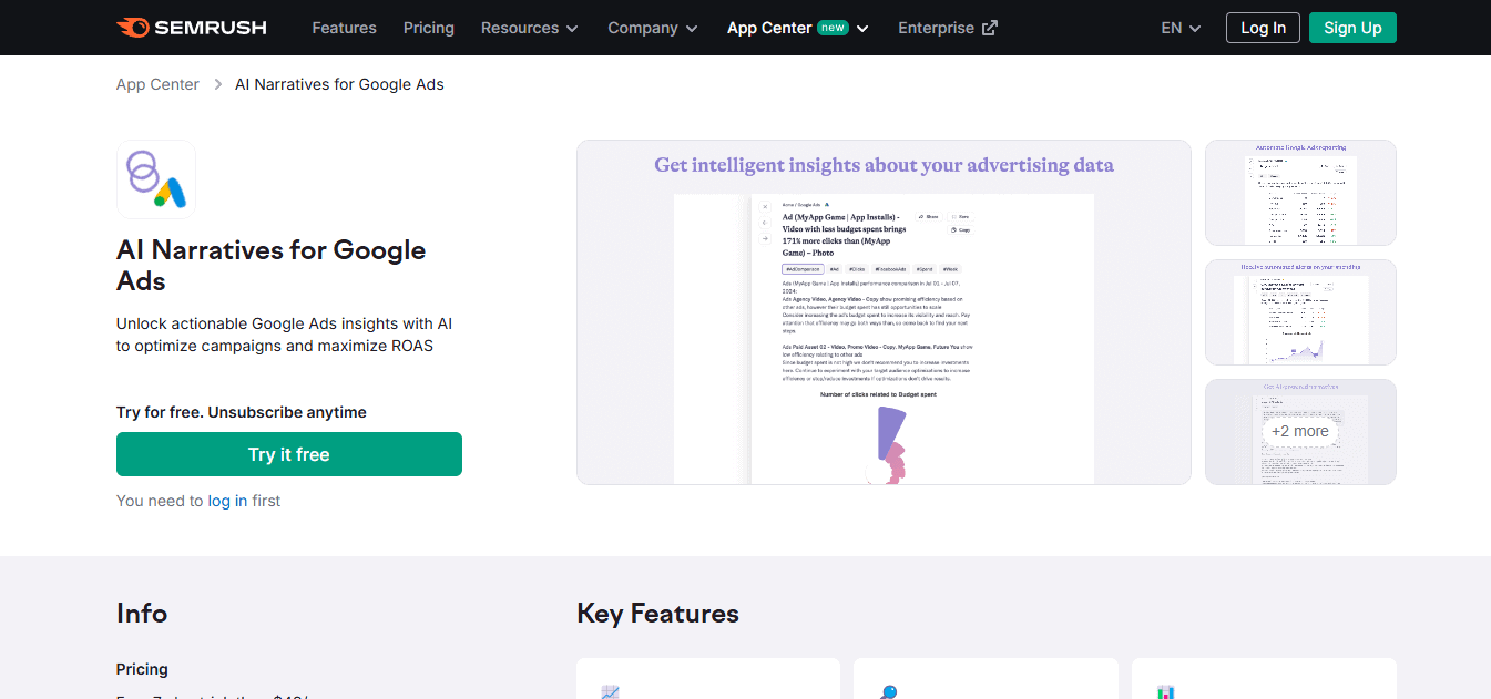 AI Narratives for Google Ads
