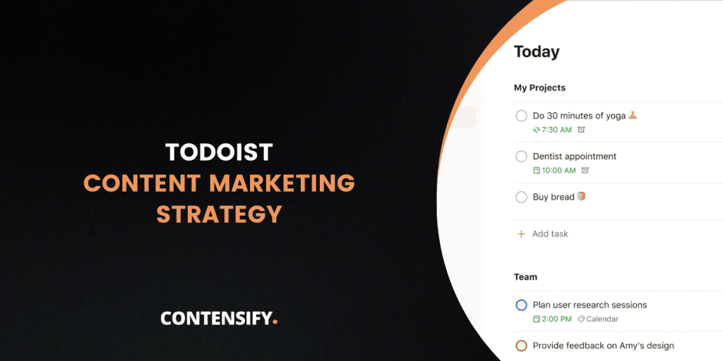 todoist content marketing strategy breakdown