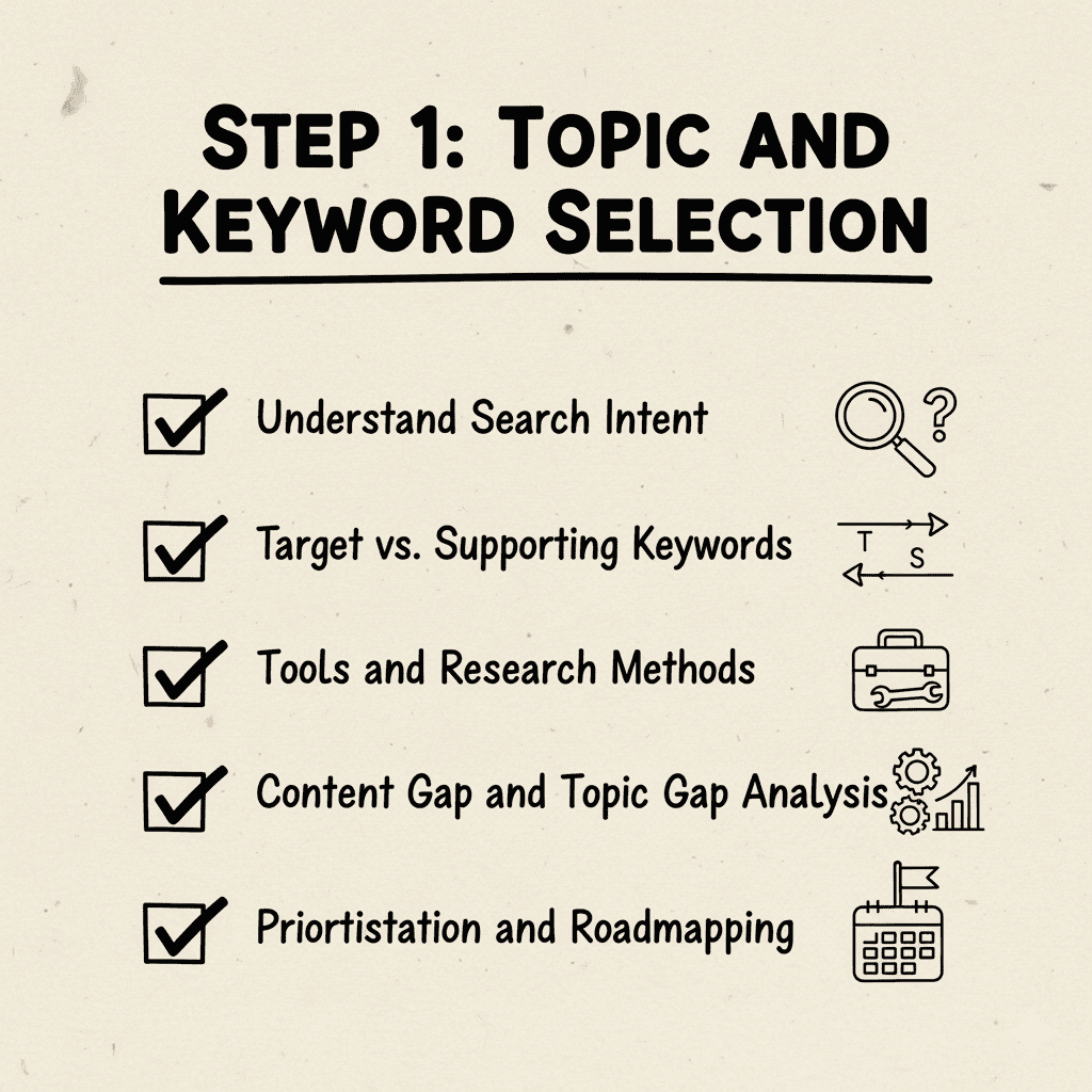 How to Write SEO Content - topic and keyword selection