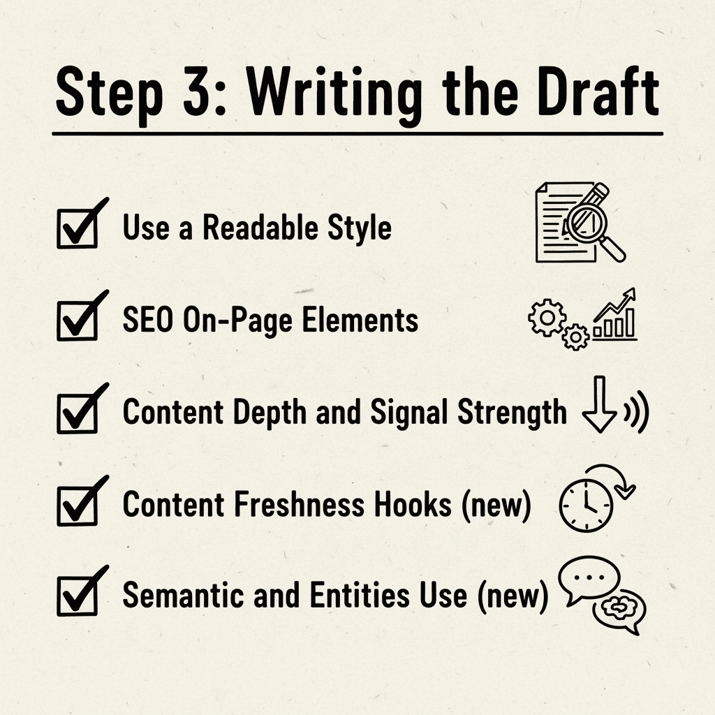 How to Write SEO Content - writing the draft 