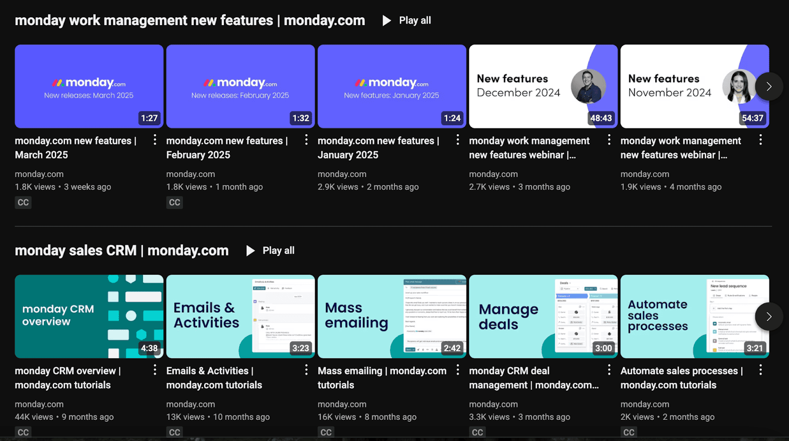 monday.com content marketing strategy - video content strategy