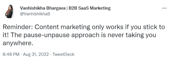ROI of content marketing