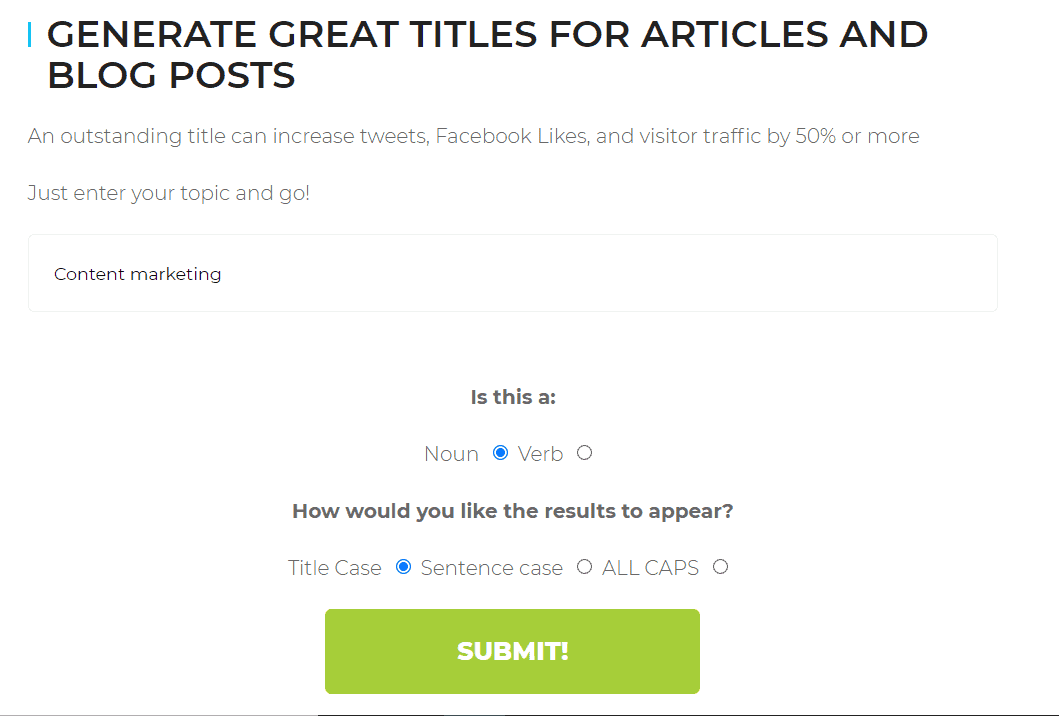 tweakyourbiz title generator