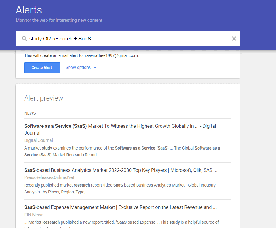 How to research for a  blog post: Monitor the web for interesting new content
